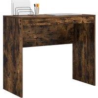 Berkfield Home Modern Writing Desk Smoked Oak Engineered Wood 90 x 40 x 76 cm in Brown