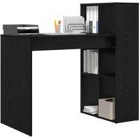 Berkfield Home Modern Writing Desk Black oak Particle board Small Storage