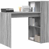 Berkfield Home Modern Writing Desk Grey Sonoma Engineered wood, laminate Medium