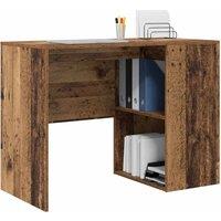 Berkfield Home Modern Writing Desk Old wood Engineered wood Small Storage in Brown