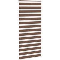 Berkfield Home Elegant Zebra Blind Brown 115x200 cm Fabric Width 110.9 cm Polyester