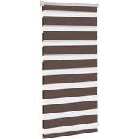 Berkfield Home Elegant Zebra Blind 40 x 100 cm Coffee in Brown
