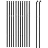 Berkfield Home Durable Wire Mesh Fence Anthracite 0.8x25 m Galvanised Steel in Black