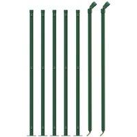 Berkfield Home Durable Wire Mesh Fence with Flange Green 1x10 m