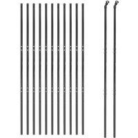 Berkfield Home Durable Wire Mesh Fence Anthracite 1.4x25 m Galvanised Steel in Black