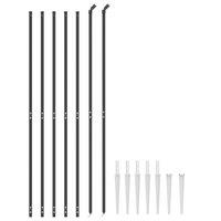 Berkfield Home Durable Wire Mesh Fence with Spike Anchors Anthracite 1.4x10 m in Black