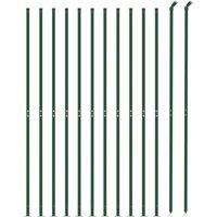 Berkfield Home Durable Wire Mesh Fence with Flange Green 0.8x25 m