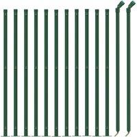 Berkfield Home Durable Wire Mesh Fence with Flange Green 0.8x25 m