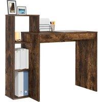 Berkfield Home Elegant Writing Desk Smoked oak Particle board Medium Writing Desk in Brown