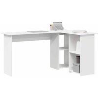 Berkfield Home White White Computer Desk White Engineered wood Medium Computer Desk