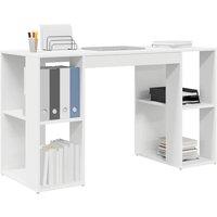Berkfield Home White White Computer Desk White Particle board Medium Storage