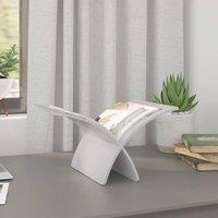Berkfield Home Elegant Wooden Magazine Rack Floor Standing White