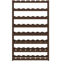 Berkfield Home Beautiful Wine Rack for 56 Bottles Brown Solid Wood Pine