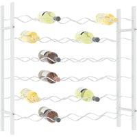 Berkfield Home Modern Wine Rack for 36 Bottles White Metal