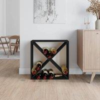 Berkfield Home Beautiful Wine Cabinet Black 62x25x62 cm Solid Wood Pine | Size: 62 x 25 x 62 cm