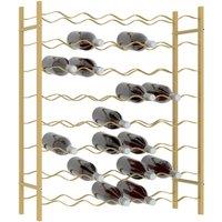 Berkfield Home Modern Wine Rack for 48 Bottles Gold Metal