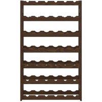 Berkfield Home Beautiful Wine Rack for 42 Bottles Brown Solid Wood Pine