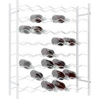 Berkfield Home Modern Wine Rack for 48 Bottles White Metal