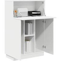 Berkfield Home Elegant White Writing Desk White Engineered Wood Medium