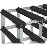 Berkfield Home Durable Wine Rack for 42 Bottles Black Solid Pine Wood
