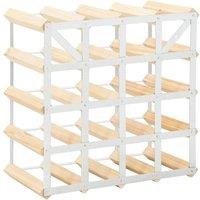 Berkfield Home Modern Wine Rack for 20 Bottles Solid Pinewood in Beige