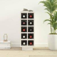Berkfield Home Beautiful Wine Cabinet White 23x34x61 cm Solid Wood Pine | Size: 23 x 34 x 61 cm