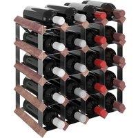 Berkfield Home Beautiful Wine Rack for 20 Bottles Brown Solid Wood Pine