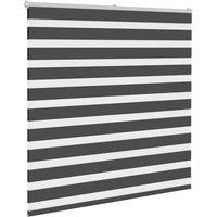 Berkfield Home Elegant Zebra Blind Black 145x100 cm Fabric Width 140.9 cm Polyester