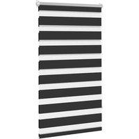 Berkfield Home Elegant Zebra Blind 90 x 150 cm Black
