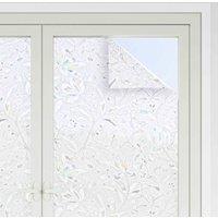 Berkfield Home Decorative Window Films 4 pcs Frosted Flowers Pattern PVC in White