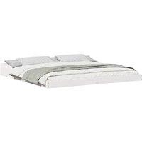 Berkfield Home Modern White 200 x 220 cm Solid pine wood