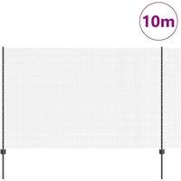 Berkfield Home Modern Welded Wire Fence with 10 U Posts Grey 1.5x10 m Steel