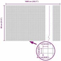 Berkfield Home Modern Welded Wire Fence 0.8x10 m Galvanised Steel in Silver
