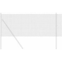 Berkfield Home Stylish Welded Wire Fence Grey 0, 4x25 m Steel in Dark Grey