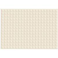 Berkfield Home Soft Weighted Blanket Light Cream 135x200 cm Single 10 kg Fabric