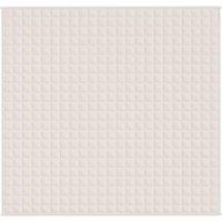 Berkfield Home Soft Weighted Blanket Light Cream 220x235 cm King 11 kg Fabric