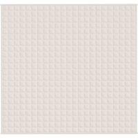 Berkfield Home Soft Weighted Blanket Light Cream 220x230 cm King 11 kg Fabric
