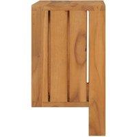 Berkfield Home Rustic Wall-mounted Towel Rack 35x20x35 cm Solid Teak Wood in Brown | Size: 35 x 20 x 35 cm