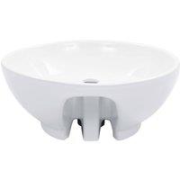 Berkfield Home Full Wash Basin with Overflow 46.5x18 cm Ceramic White