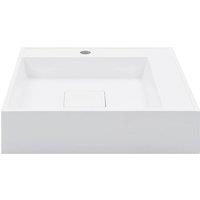 Berkfield Home Chic Wash Basin 50x50x12.3 cm Mineral Cast/Marble Cast White