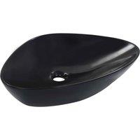 Berkfield Home Charming Wash Basin 58.5x39x14 cm Ceramic Black