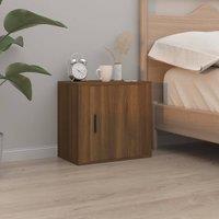 Berkfield Home Elegant Wall-mounted Bedside Cabinets 2 pcs Brown Oak 50x30x47 cm | Size: 50 x 30 x 47 cm