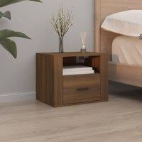 Berkfield Home Elegant Wall-mounted Bedside Cabinets 2 pcs Brown Oak 50x36x40 cm | Size: 50 x 36 x 40 cm