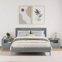 Berkfield Home Decorative Wall-mounted Bedside Cabinets 2 pcs Grey Sonoma 45x30x35 cm | Size: 45 x 30 x 35 cm