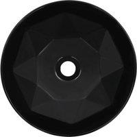 Berkfield Home Charming Wash Basin 36x14 cm Ceramic Black