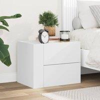 Berkfield Home Decorative Wall-mounted Bedside Cabinet White 45x30x35 cm | Size: 45 x 30 x 35 cm