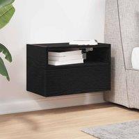 Berkfield Home Durable Wall-mounted Bedside Cabinet Black 45x26x28.5 cm