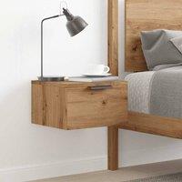 Berkfield Home Durable Wall-mounted Bedside Cabinet Artisan Oak 34x30x20 cm in Brown | Size: 34 x 30 x 20 cm