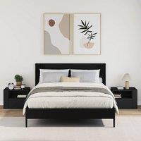 Berkfield Home Decorative Wall-mounted Bedside Cabinets 2 pcs Black 45x30x35 cm | Size: 45 x 30 x 35 cm