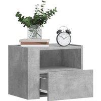 Berkfield Home Decorative Wall-mounted Bedside Cabinet Concrete Grey 45x30x35 cm | Size: 45 x 30 x 35 cm